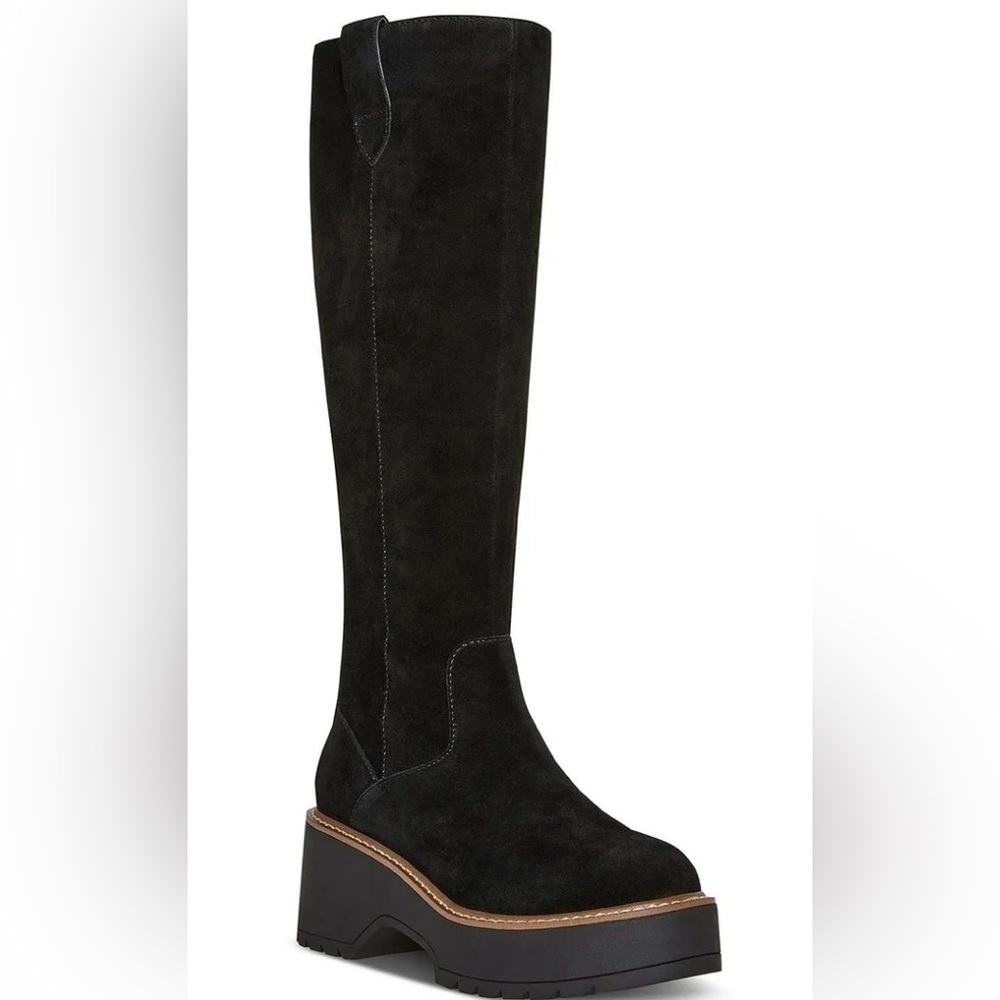 Aqua College Womens Gina Suede Tall Knee-High Boots